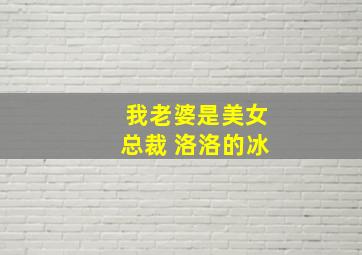 我老婆是美女总裁 洛洛的冰